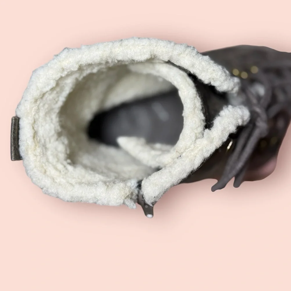 MIA Faux Fur Lace-Up Ankle Boots | Size 8.5 - Picture 8 of 12